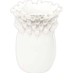 Bílá porcelánová váza Mauro Ferretti Tulip, výška 25 cm