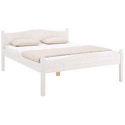 Bílá postel z masivního borovicového dřeva Støraa Barney, 180 x 200 cm