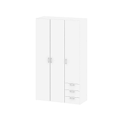 Bílá šatní skříň Evegreen House Spark, výška 200,4 cm