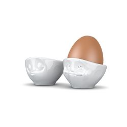 Bílé kalíšky na vajíčka 58products Zamilovaný pár