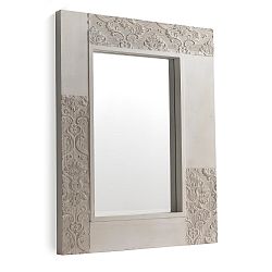 Bílé nástěnné zrcadlo Geese Pattern, 100 x 80 cm