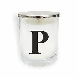 Bílo-černá svíčka North Carolina Scandinavian Home Decors Monogram Glass Candle P