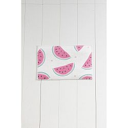Bílo-růžová koupelnová předložka Tropica Watermelon, 60 x 40 cm