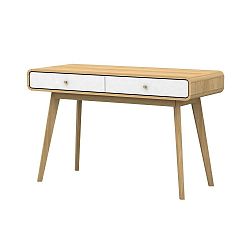 Bílohnědý dřevěný konzolový stolek Støraa Cleo