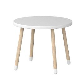 Bílý dětský stolek Flexa Play, ø 60 cm