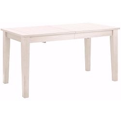 Bílý dřevěný rozkládací jídelní stůl Støraa Amarillo, 180 x 76 cm