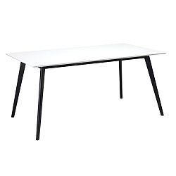 Bílý jídelní stůl s černými nohami Knuds Life, 160 x 90 cm