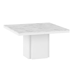 Bílý jídelní stůl s deskou z mramoru TemaHome Dusk