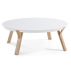 Bílý konferenční stolek La Forma Solid, Ø 90 cm