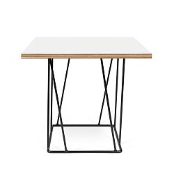 Bílý konferenční stolek s černými nohami TemaHome Helix, 50 cm