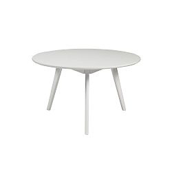Bílý konferenční stolek z březového dřeva Folke Yumi, ∅ 9 cm