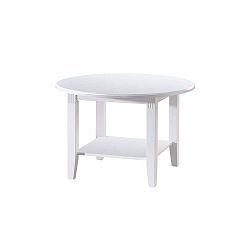Bílý konferenční stolek z dubového dřeva Rowico Wittskar, ∅ 80 cm