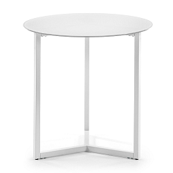 Bílý odkládací stolek La Forma Marae, ⌀ 50 cm