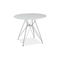 Bílý odkládací stolek s ocelovou konstrukcí Signal, ⌀ 74 cm