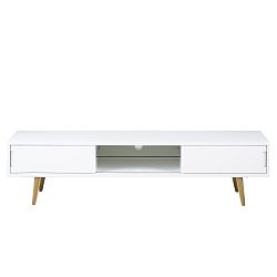 Bílý TV stolek Actona Elise, 180 x 46 cm