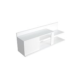 Bílý TV stolek Marshall, šířka 120 cm