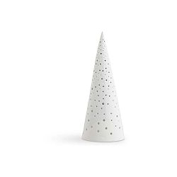 Bílý vánoční svícen z kostního porcelánu Kähler Design Nobili, výška 30 cm