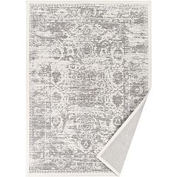 Bílý vzorovaný oboustranný koberec Narma Palmse, 70  x  140 cm