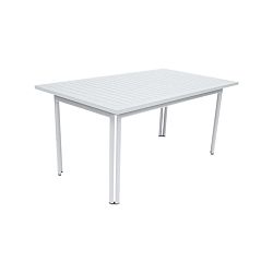 Bílý zahradní kovový jídelní stůl Fermob Costa, 160 x 80 cm