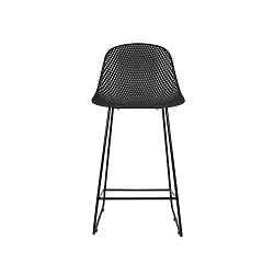 Černá barová židle Leitmotiv Diamond Mesh
