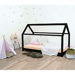 Černá dětská postel bez bočnic ze smrkového dřeva Benlemi Tery, 70 x 160 cm