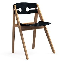 Černá jídelní židle s konstrukcí z bambusu Moso We Do Wood