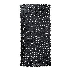 Černá protiskluzová koupelnová podložka Wenko Drop, 71 x 36 cm