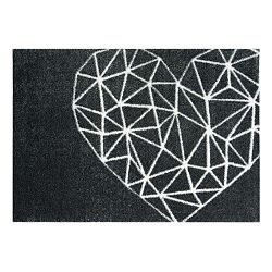 Černá rohožka Mint Rugs StateMat Heart, 50 x 75 cm