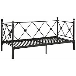 Černá rozkládací jednolůžková postel Støraa Johnson, 90/180 x 200 cm