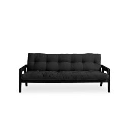 Černá variabilní rozkládací pohovka s futonem v černé barvě Karup Design Grab Black/Bordeaux