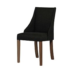 Černá židle s tmavě hnědými nohami Ted Lapidus Maison Absolu