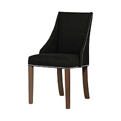 Černá židle s tmavě hnědými nohami Ted Lapidus Maison Patchouli