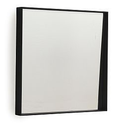 Černé nástěnné zrcadlo Geese Thin, 50 x 50 cm