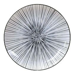 Černo-bílý talíř Tokyo Design Studio Nippon Lines, ø 20,6 cm
