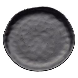 Černý kameninový talíř Kare Design Swirl, Ø 26 cm