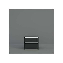 Černý noční stolek s 2 šuplíky Steens Skyline