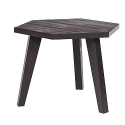 Černý odkládací stolek z borovicového dřeva De Eekhoorn Hex