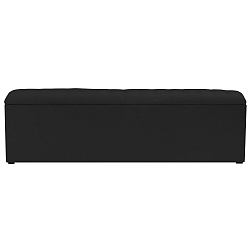 Černý otoman s úložným prostorem Windsor & Co Sofas Nova, 200 x 47 cm