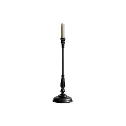 Černý stojan z kovu na svíčku BePureHome Ripple, výška 40 cm