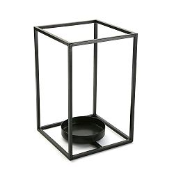 Černý svícen Versa Cube, výška 29,5 cm