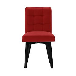 Červená jídelní židle s černými nohami My Pop Design Haring