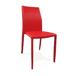 Červená jídelní židle s potahem z eko kůže Evergreen House Faux