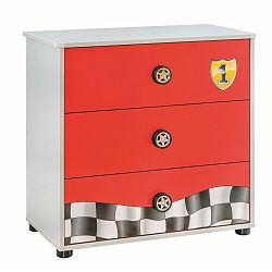 Červená komoda Race Cup Dresser