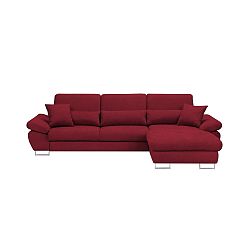 Červená rozkládací rohová pohovka Windsor & Co Sofas Pi, pravý roh