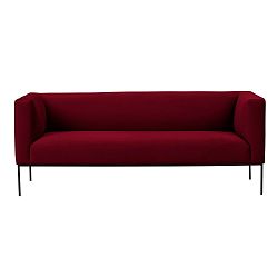 Červená sametová třímístná pohovka Windsor & Co Sofas Neptune