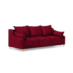 Červená třímístná rozkládací pohovka s úložným prostorem Mazzini Sofas Pansy
