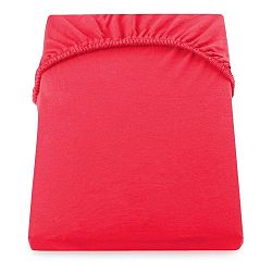 Červené elastické prostěradlo DecoKing Nephrite Red, 220–240 cm