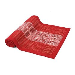 Červený běhoun na stůl ze slámy a bavlny Ladelle Akita, 33 x 150 cm