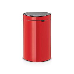 Červený odpadkový koš Brabantia Touch Bin, 40 l