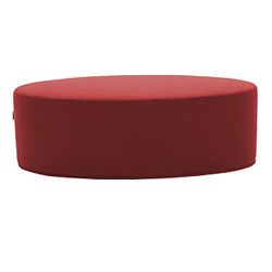 Červený puf Softline Bon-Bon Eco Cotton Red, délka 100 cm